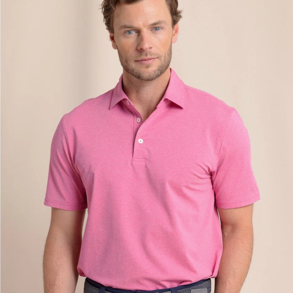 Southern Tide brrr-eeze Heather Performance Polo Shirt